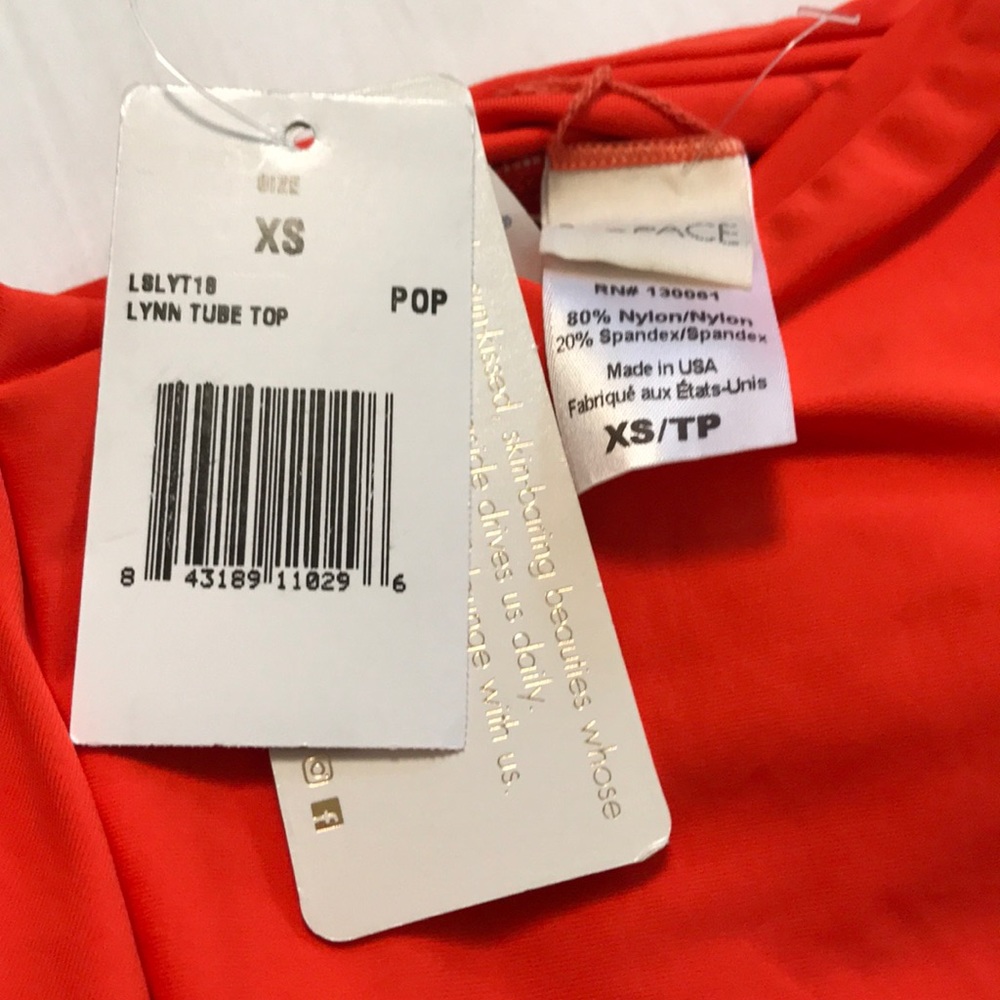 L Space Lynn Tube Top size XS NWT orange Swim - Picture 7 of 8